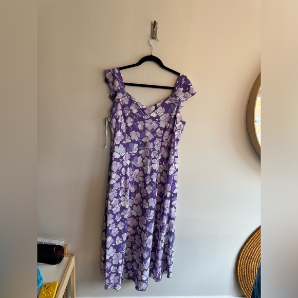Jane Alexander made in Philippines 1X purple polyester maxi dress… - Picture 8 of 8